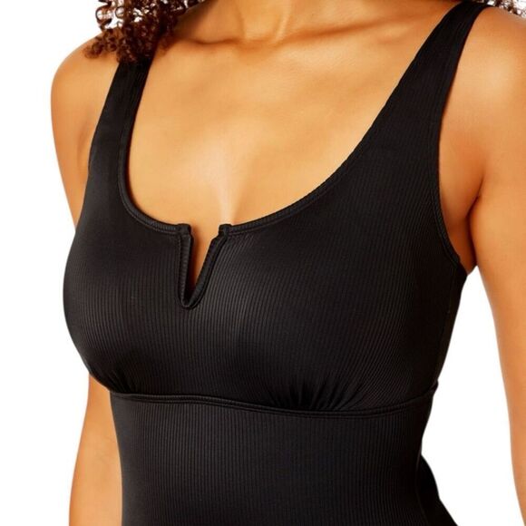 Anne Cole Women’s  Square Neck One Piece Swimsuit Large Color Black - Picture 2 of 10